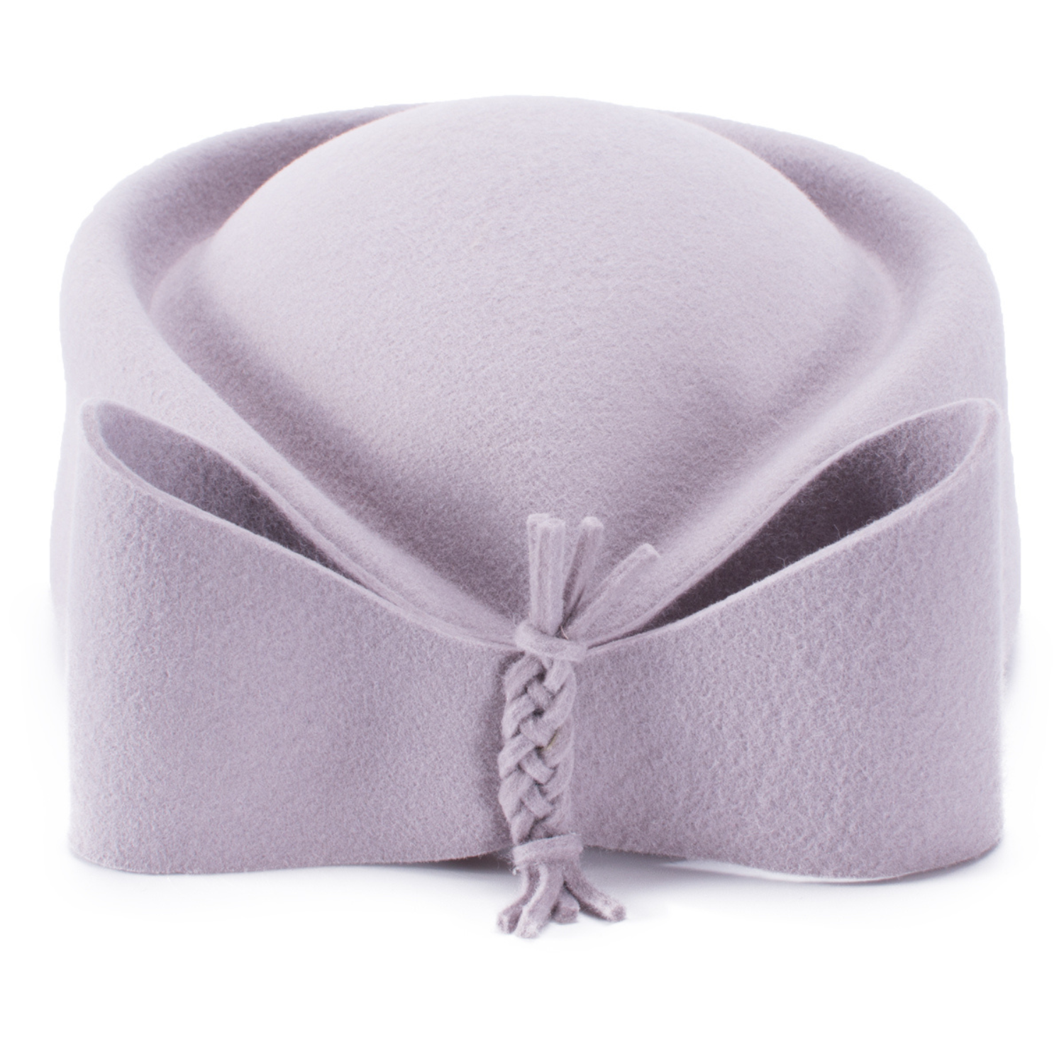 Pillbox hat with a bow 100% wool