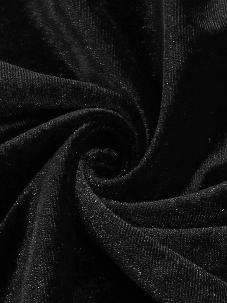 Stretch Velvet Bardot Skater Dress