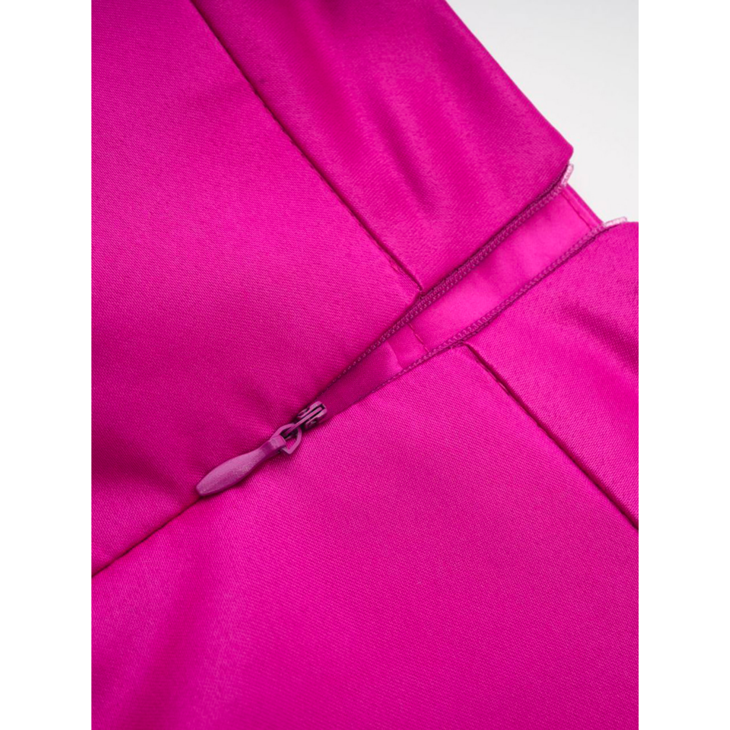 Cropped Sequin Top and Silken Skirt With Slits and Bow- Pink