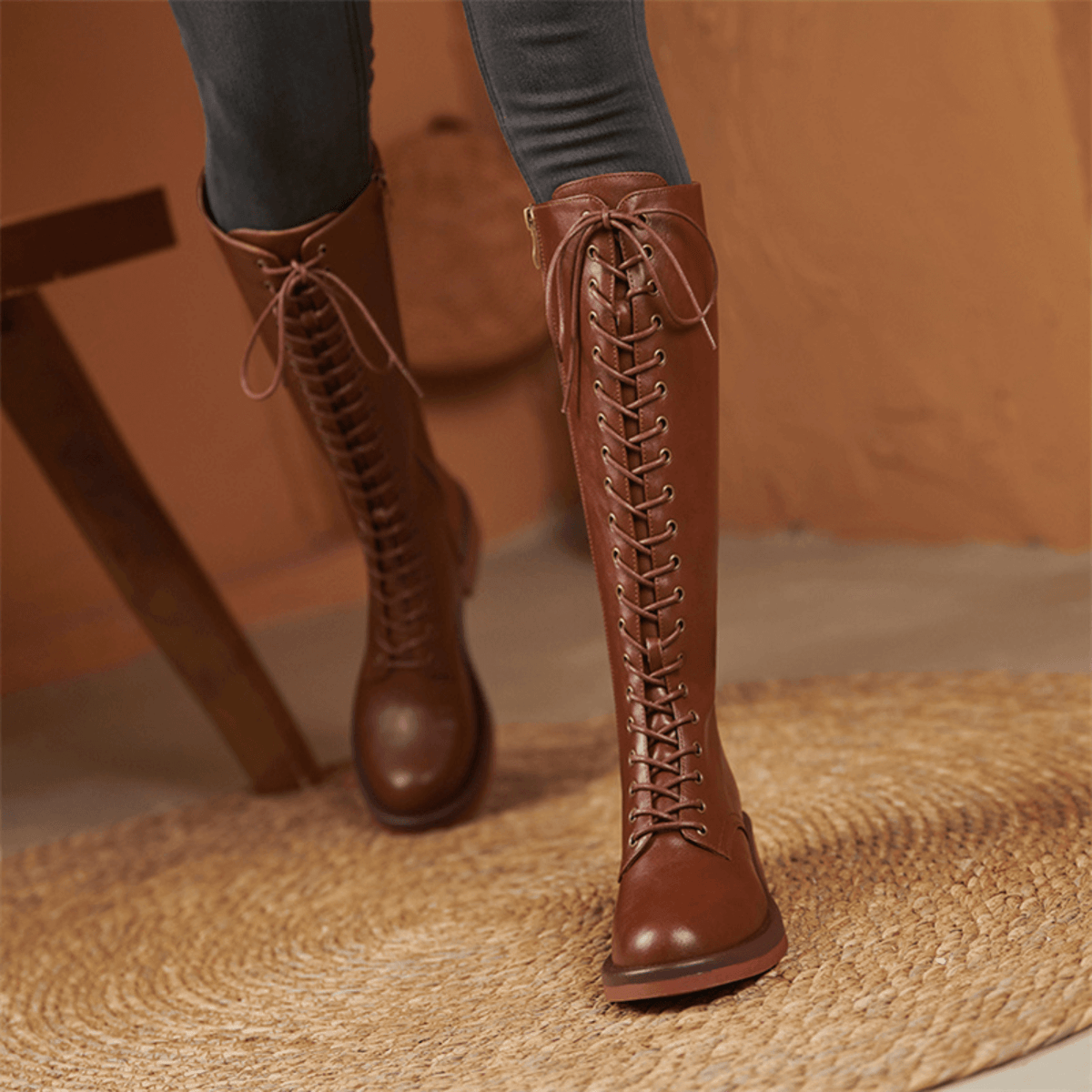 Knee 2025 high leather