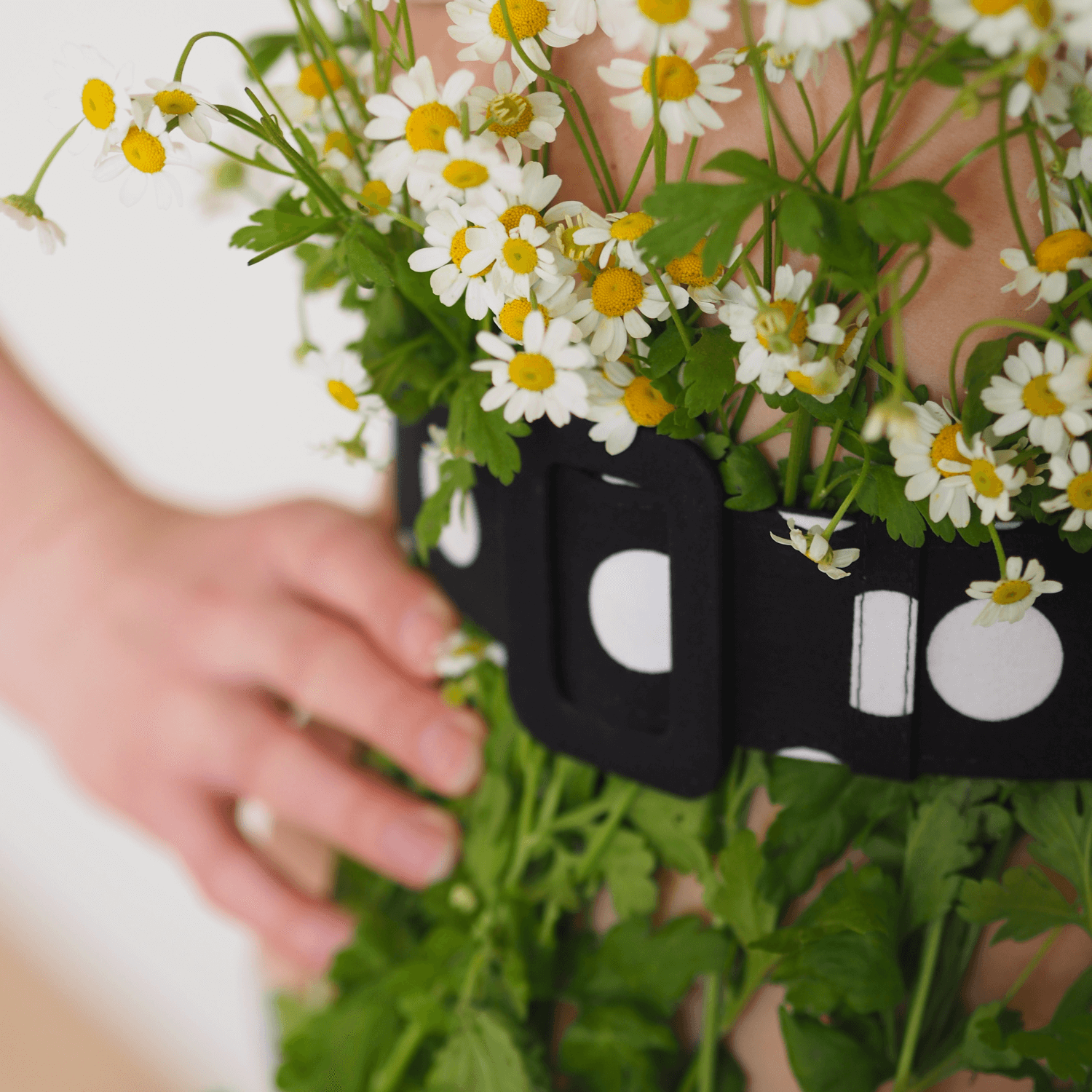 Black and White Polka Dot Belt