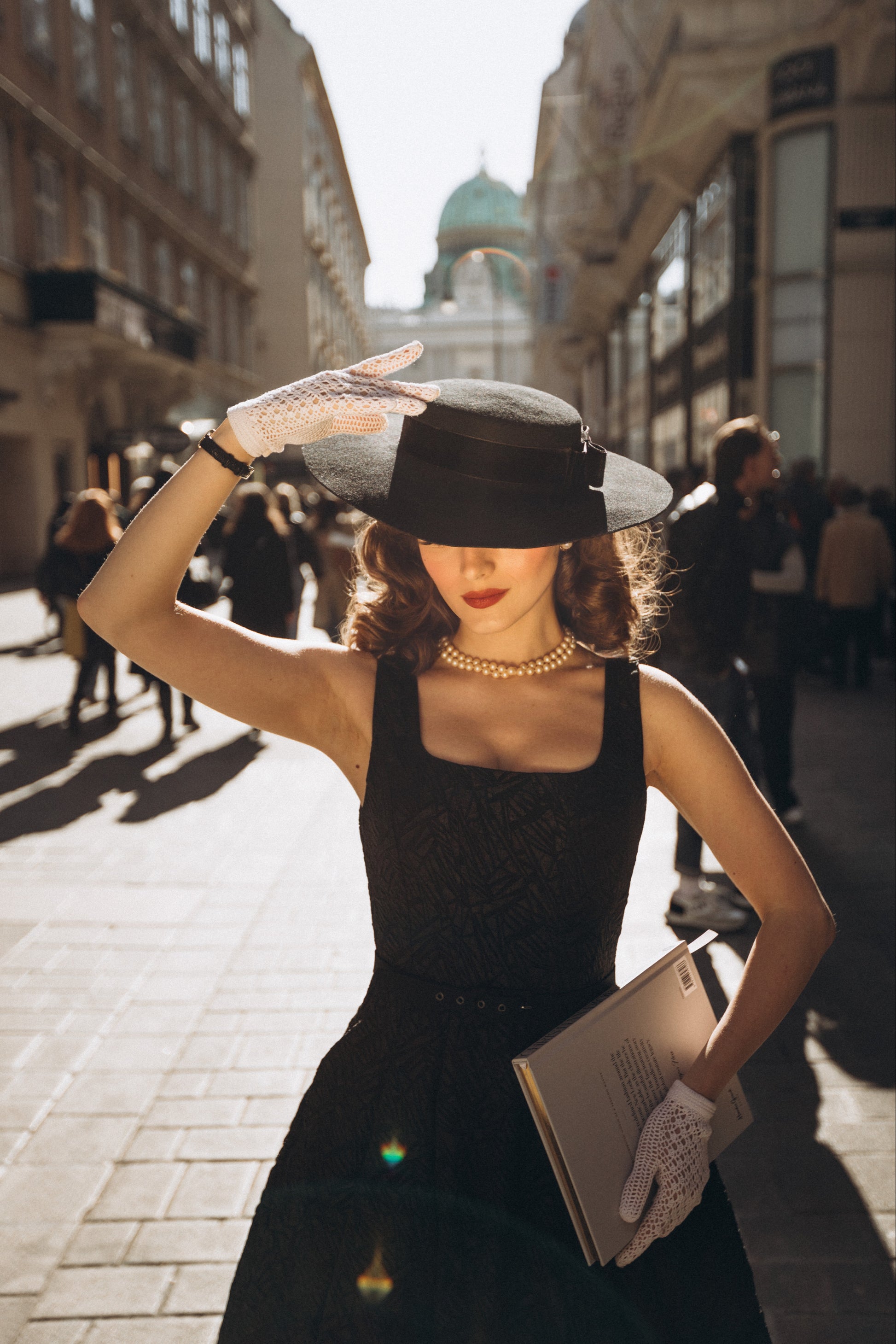 black empire dress Sleeveless Black Skater Midi with Square Neckline - Lera dress snova vintage