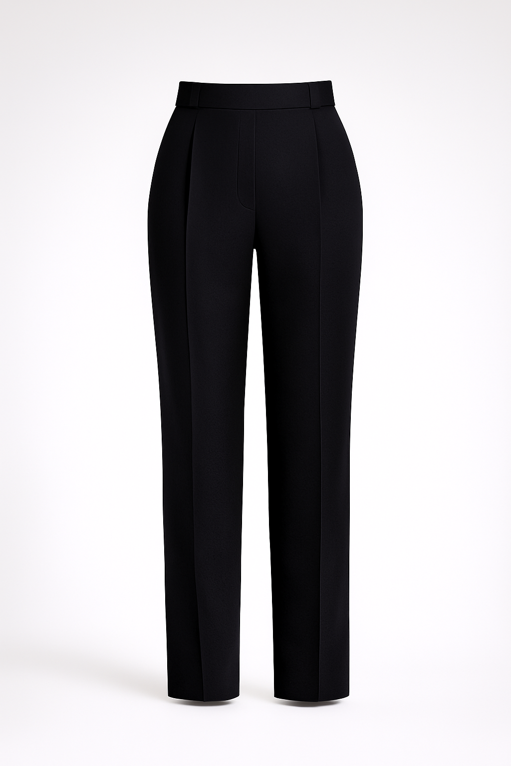 Tailored Black Trousers Wool Suiting fabric 