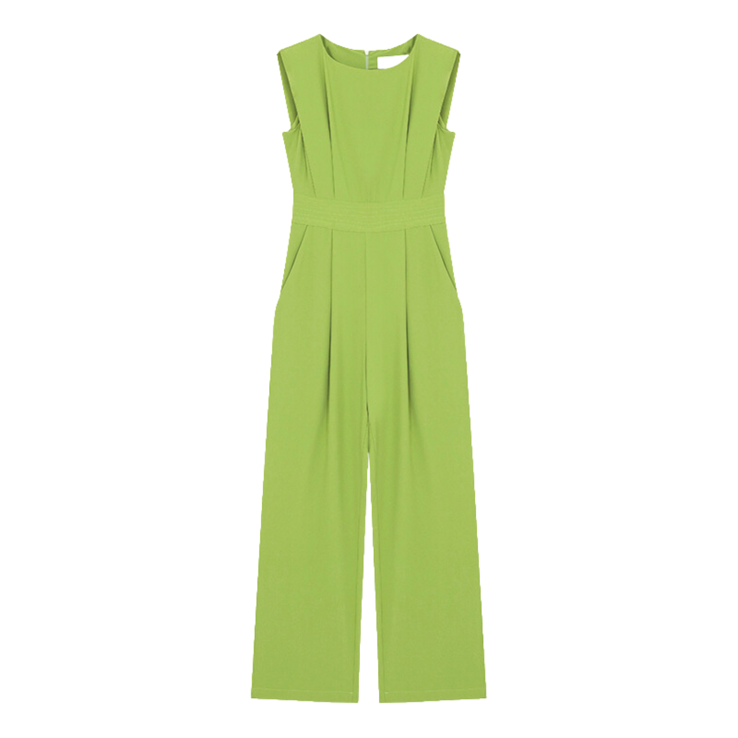 Square Neck Sleeveless Jumpsuit Overalls Black Zalinah White