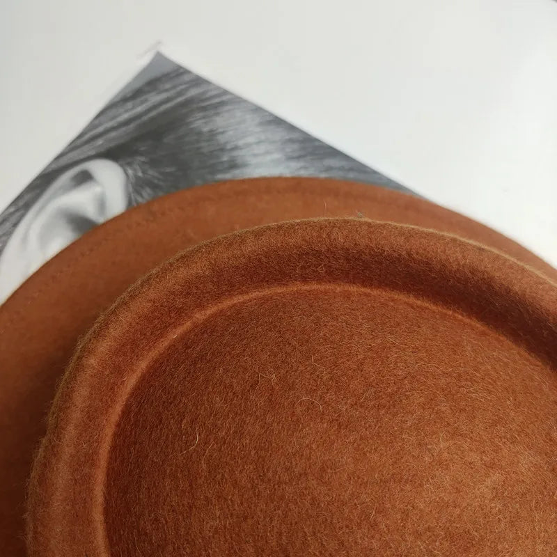 Trapeze Wool Hat – 100% Wool Structured Brim Adjustable Size