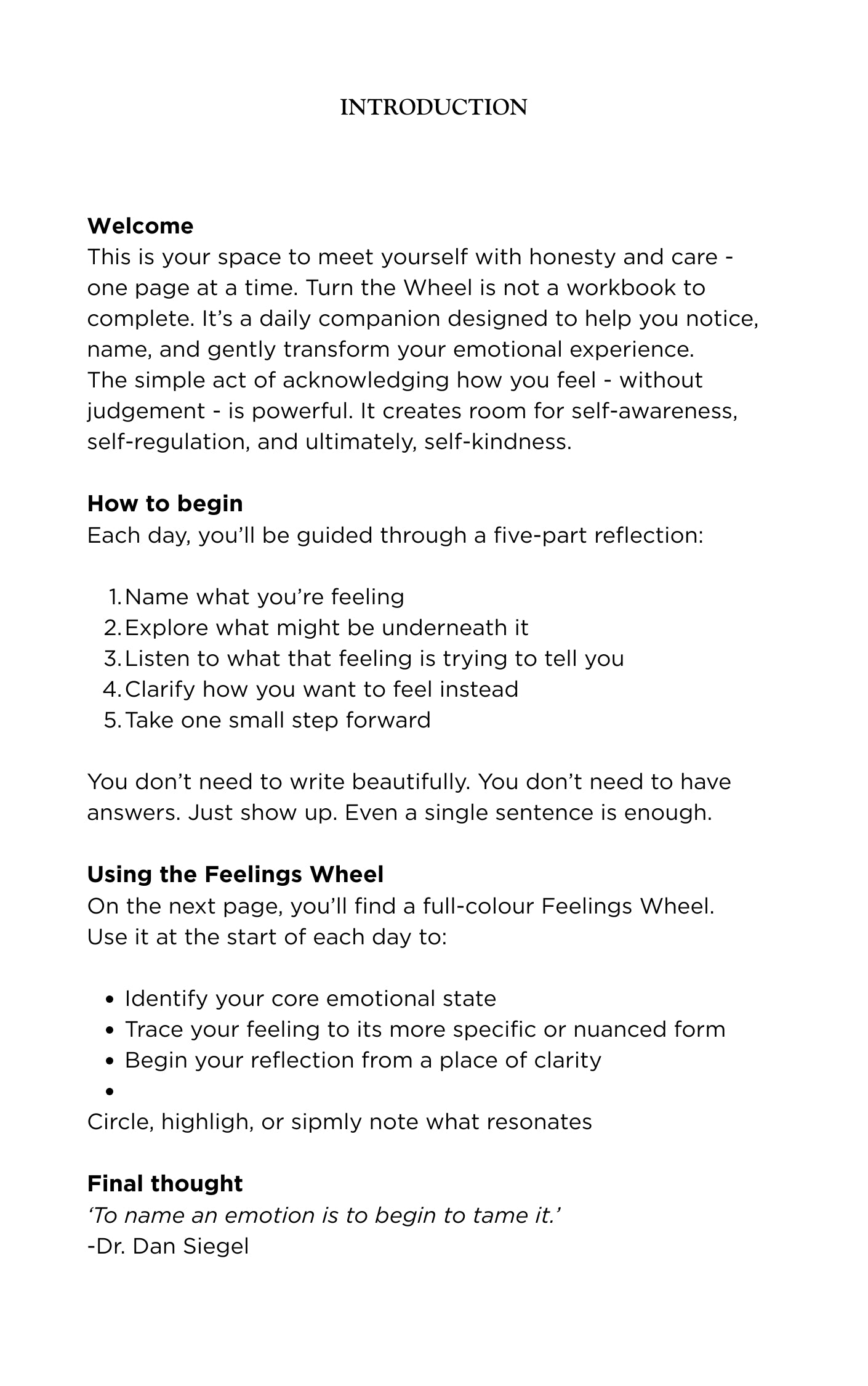 Daily Feelings Wheel Journal for Guided Emotional Clarity - A5