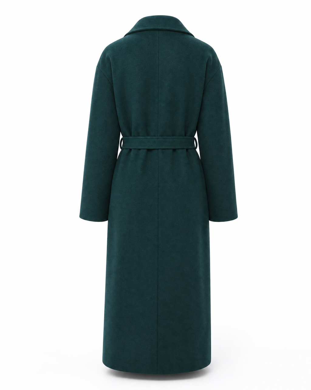 Oversized Dark Teal Wool Coat
