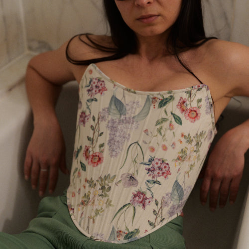 Premium Printed Corset Top - Kew Gardens