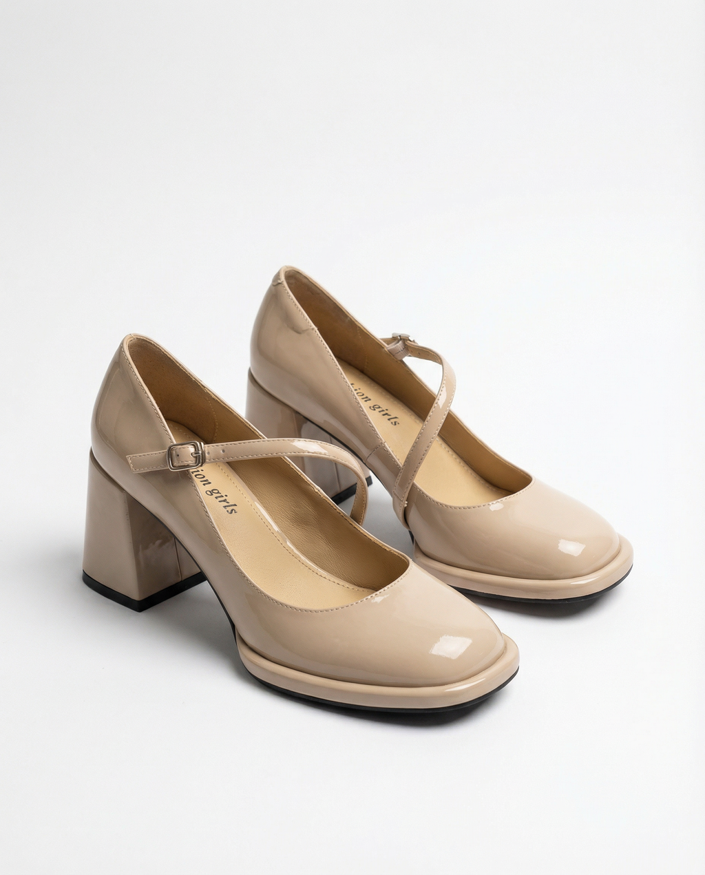 Block Heel Patent Mary Janes