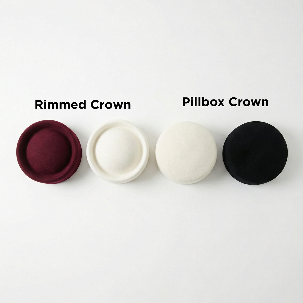 Structured Pillbox Hat 100% Wool Adjustable