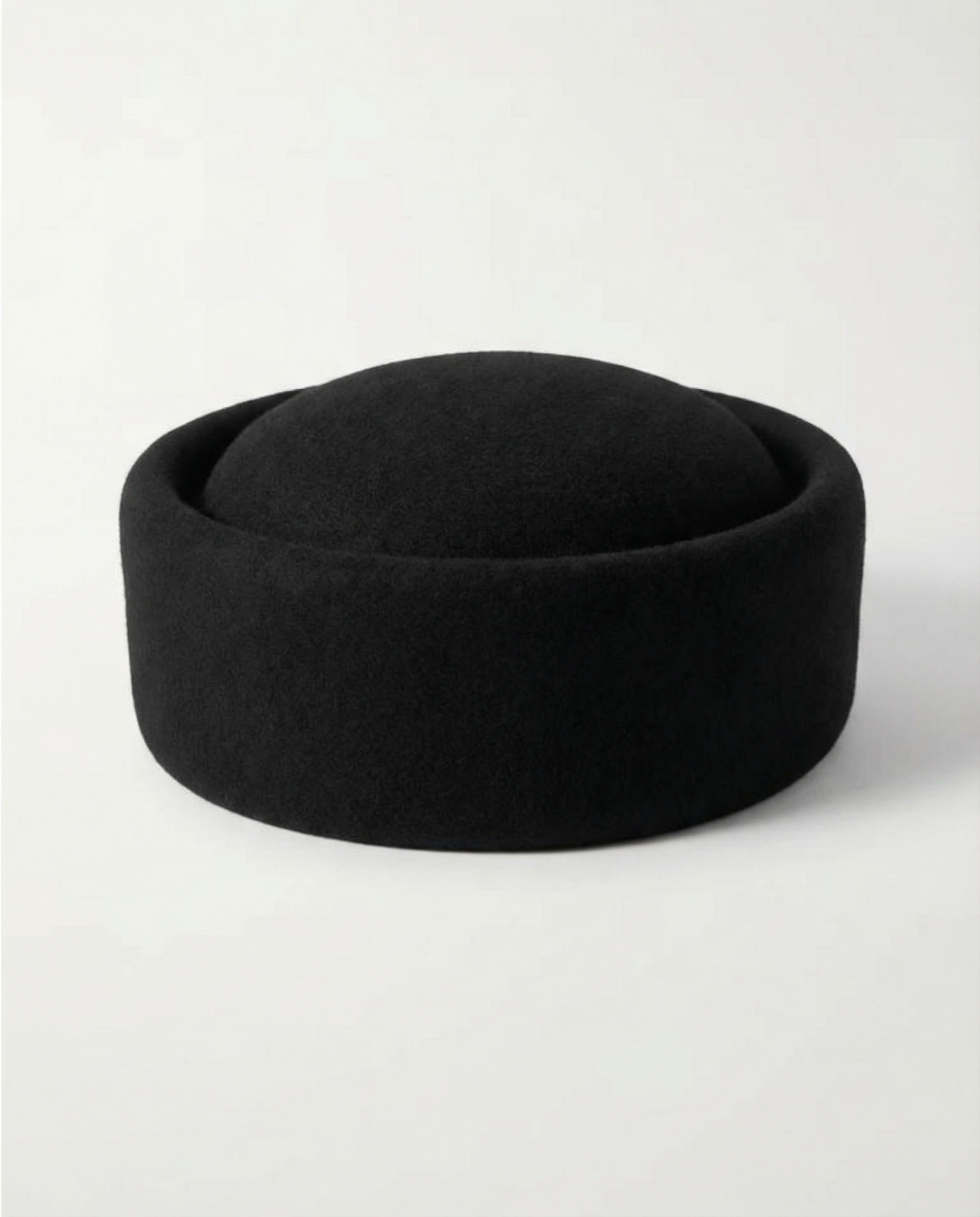Structured Pillbox Hat 100% Wool Adjustable