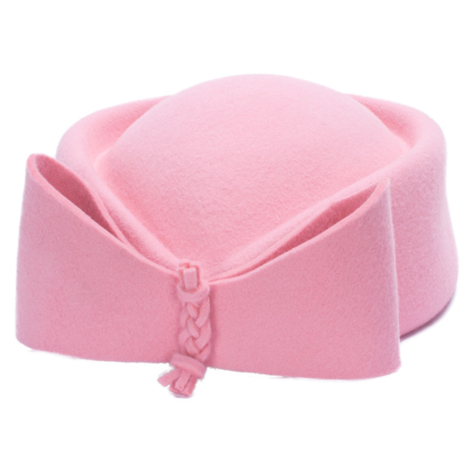 Pillbox hat with a bow 100 wool Zalinah White London