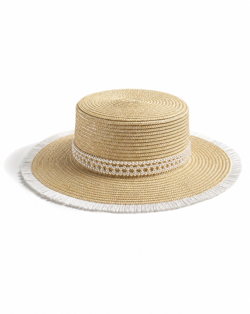 Raffia Straw Sun Hat with Chocolate Ribbon Ties