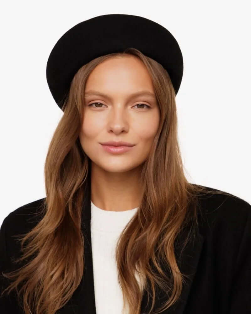 Pillbox Hat 100% Wool Trapeze Shaped