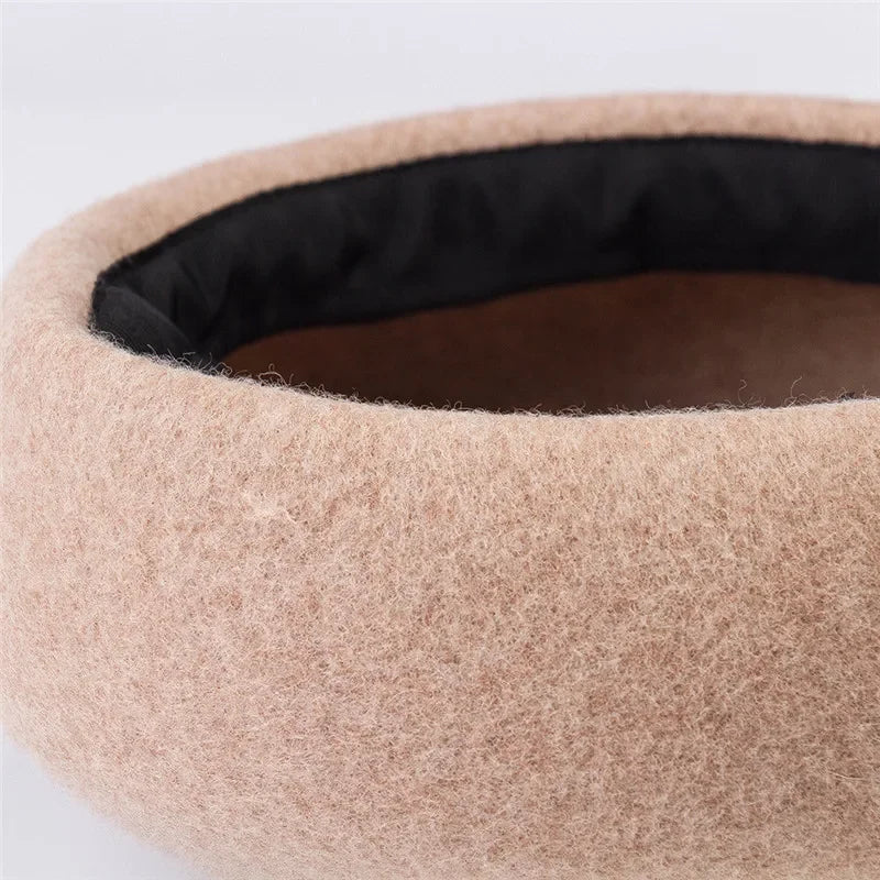 Pillbox Hat 100% Wool Trapeze Shaped