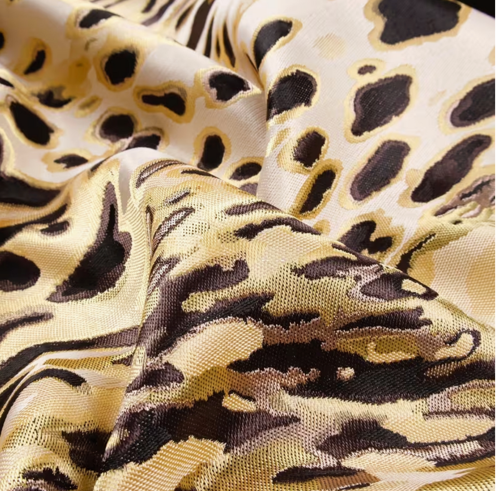 Tailored Midaxi Pencil Skirt in Leopard Jacquard