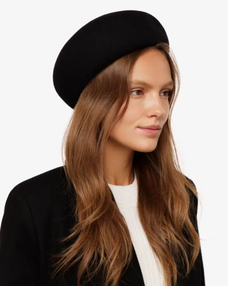 Pillbox Hat 100% Wool Trapeze Shaped