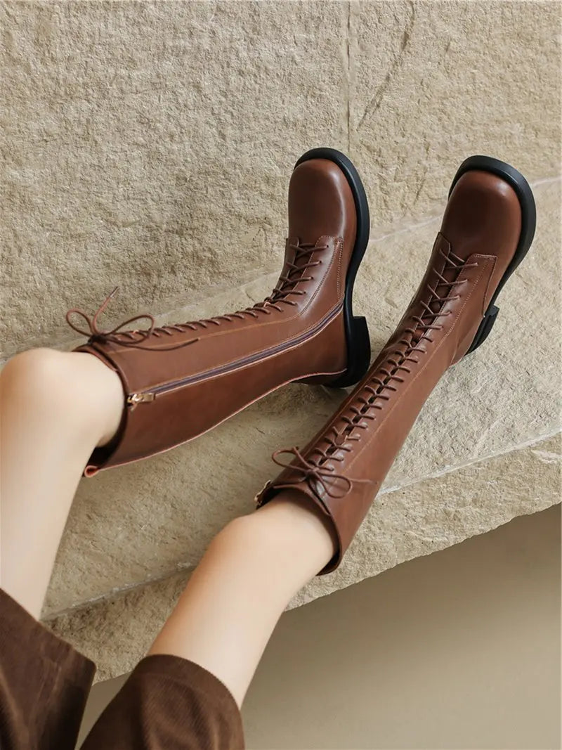Brown lace sales up riding boots