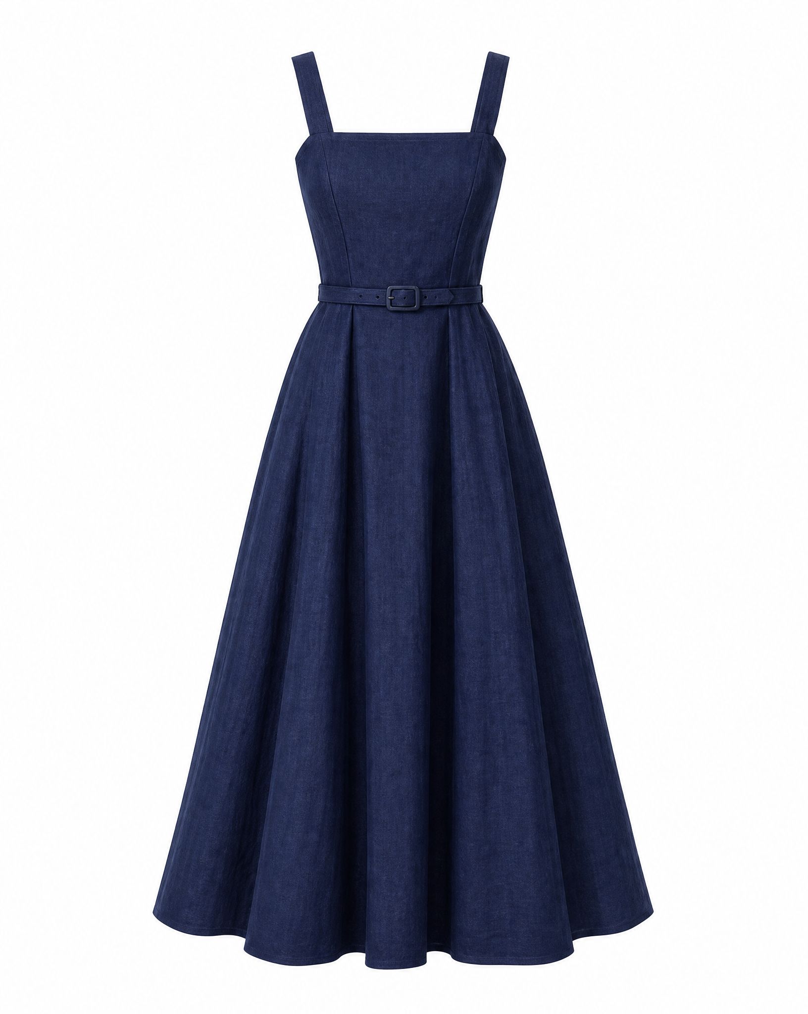 The Foxglove Linen Maxi Dress with a Square Neck