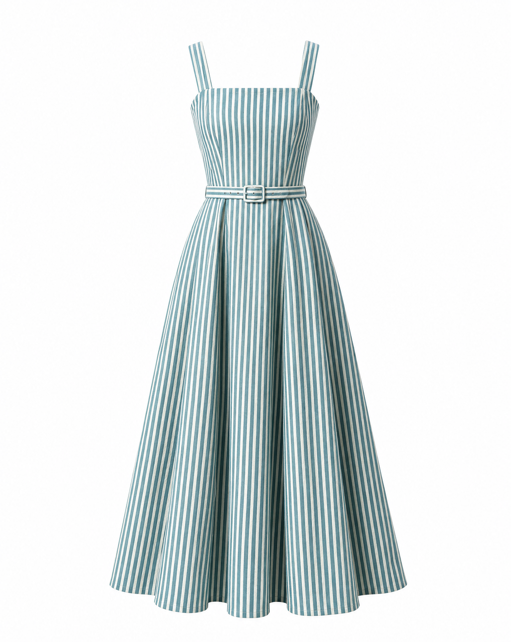 The Riviera Stripe Linen Canvas Maxi Dress