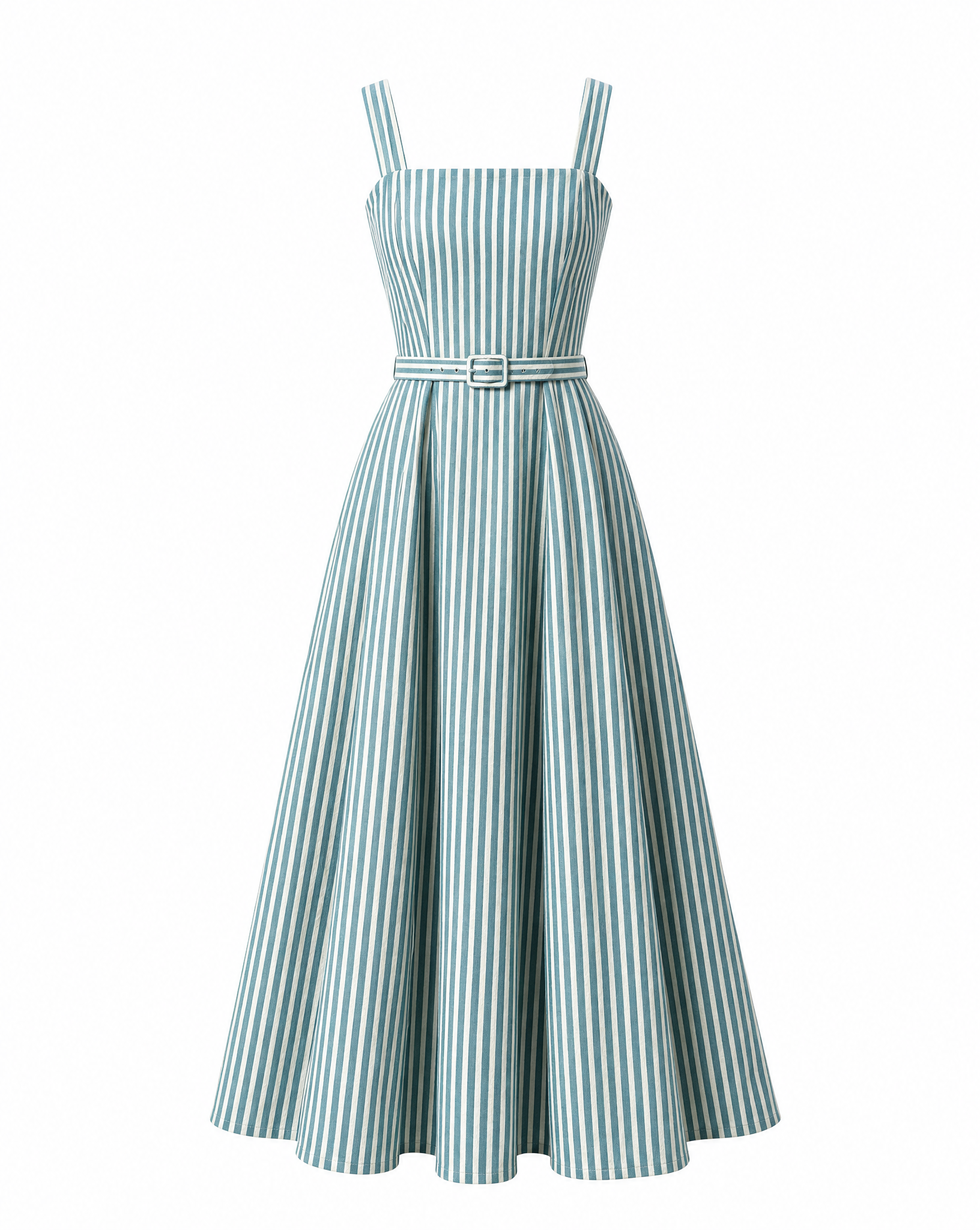 The Riviera Stripe Linen Canvas Maxi Dress
