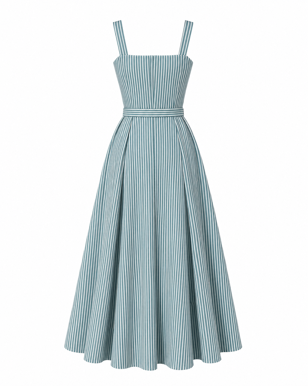The Riviera Stripe Linen Canvas Maxi Dress