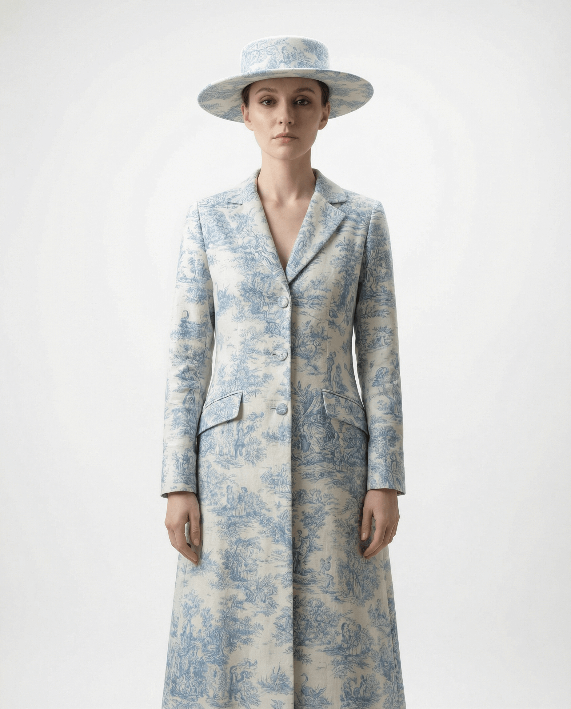 Toile De Jouy Summer Coat Dress