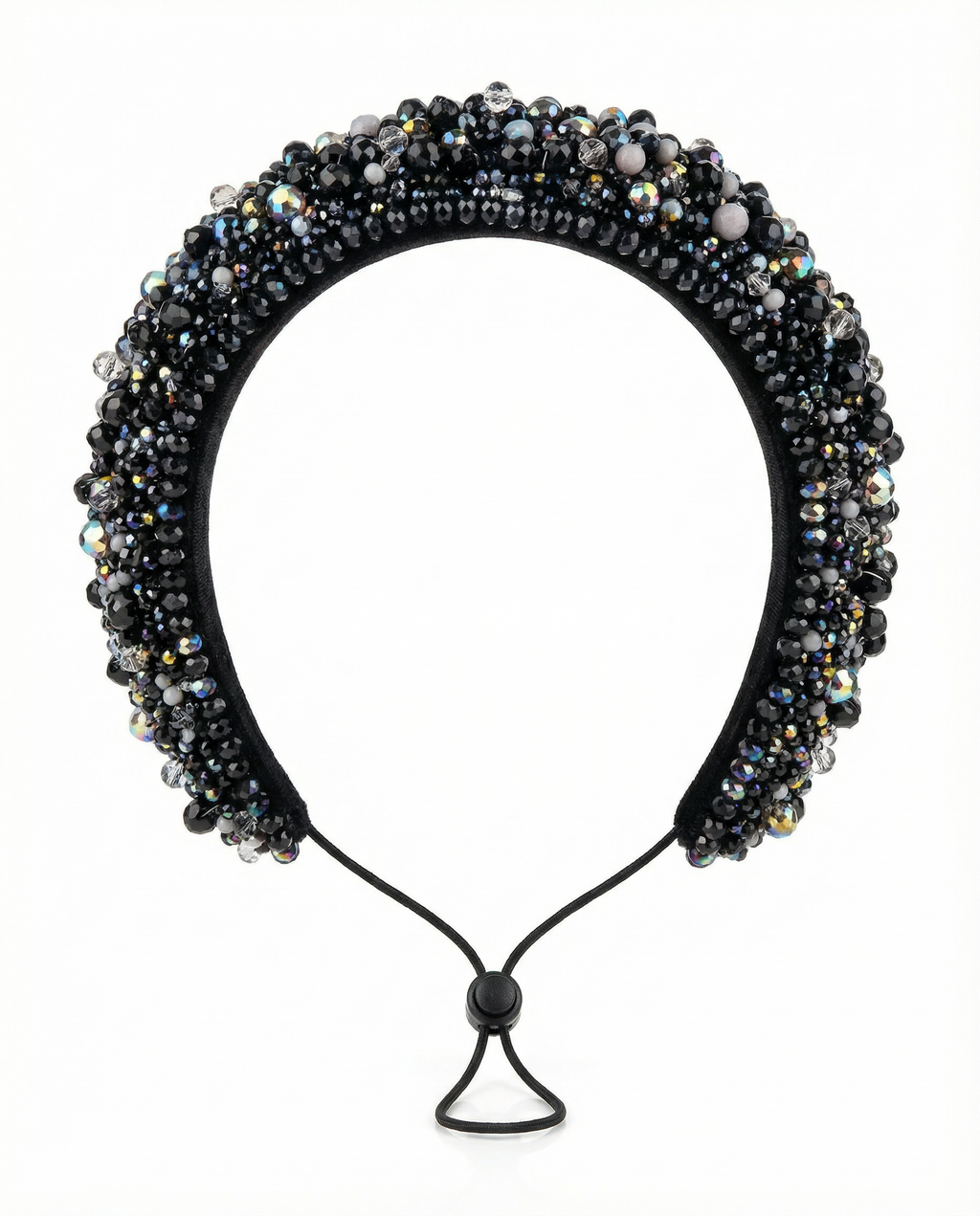 Extra Wide Austrian Crystal Embroidered Headband