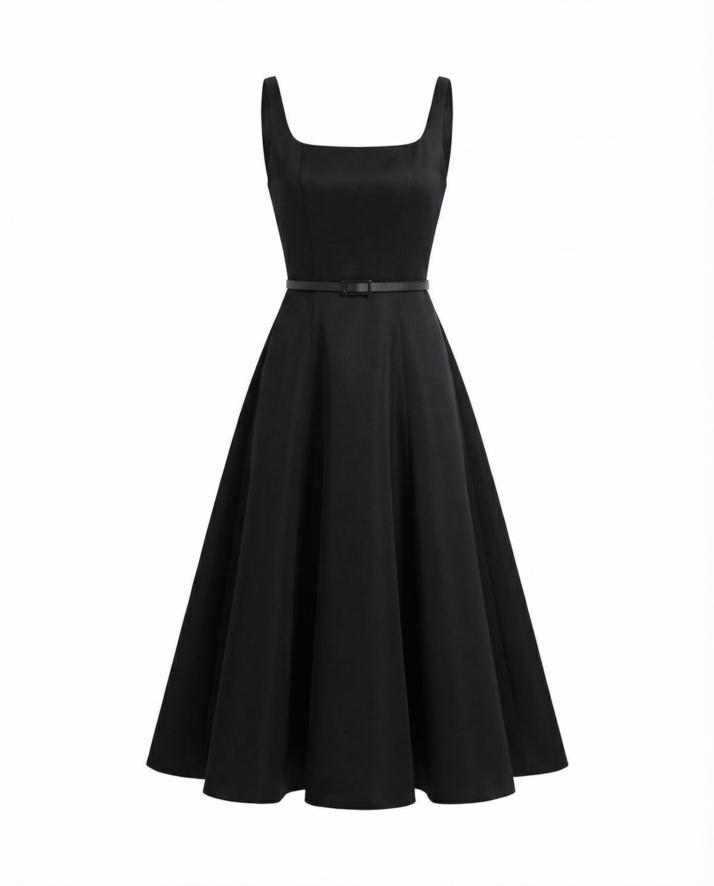 Ärmelloses Swing-Skaterkleid im Fit and Flare-Stil - Lera Black