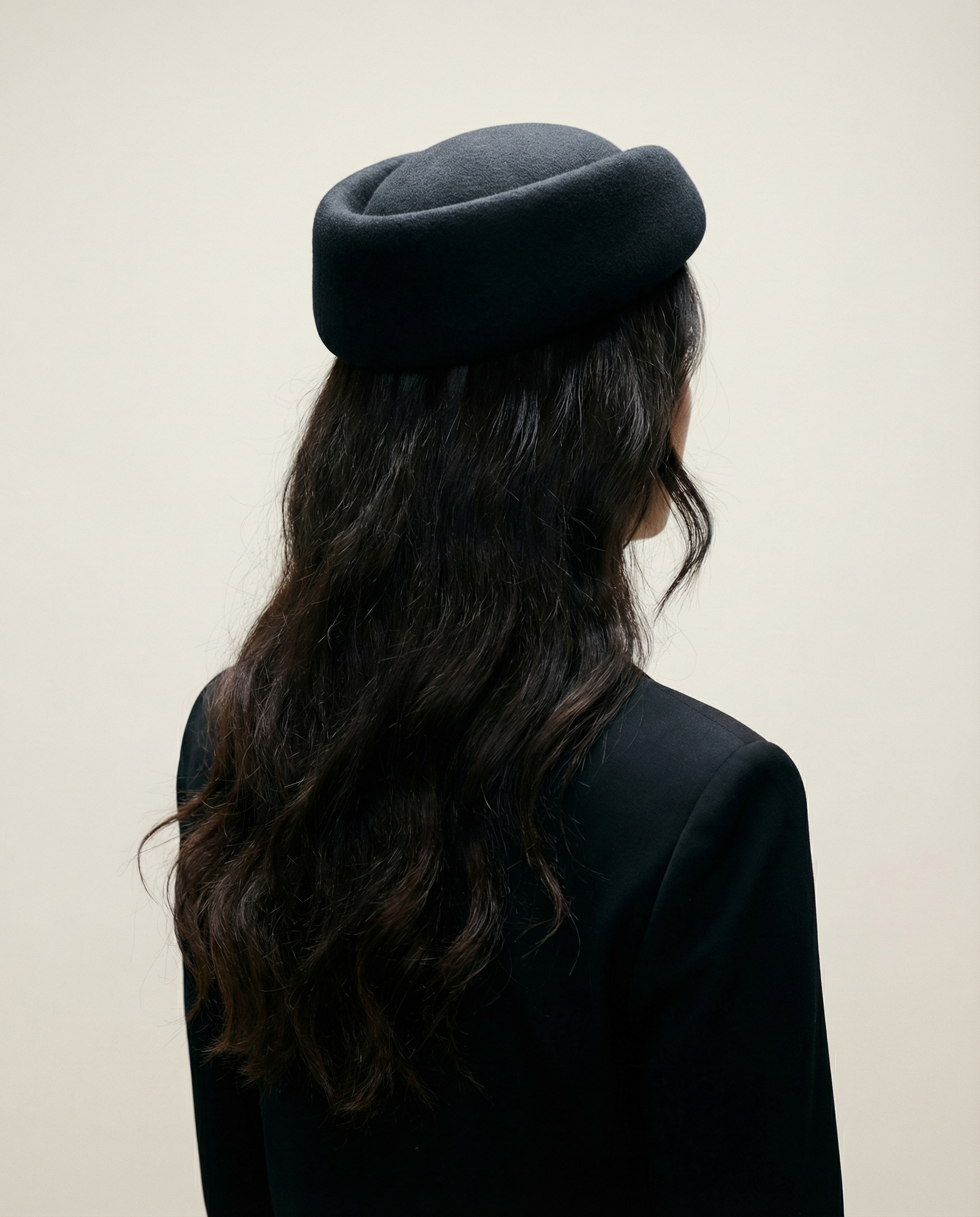 Pillbox Hat With Flocked Face Veil