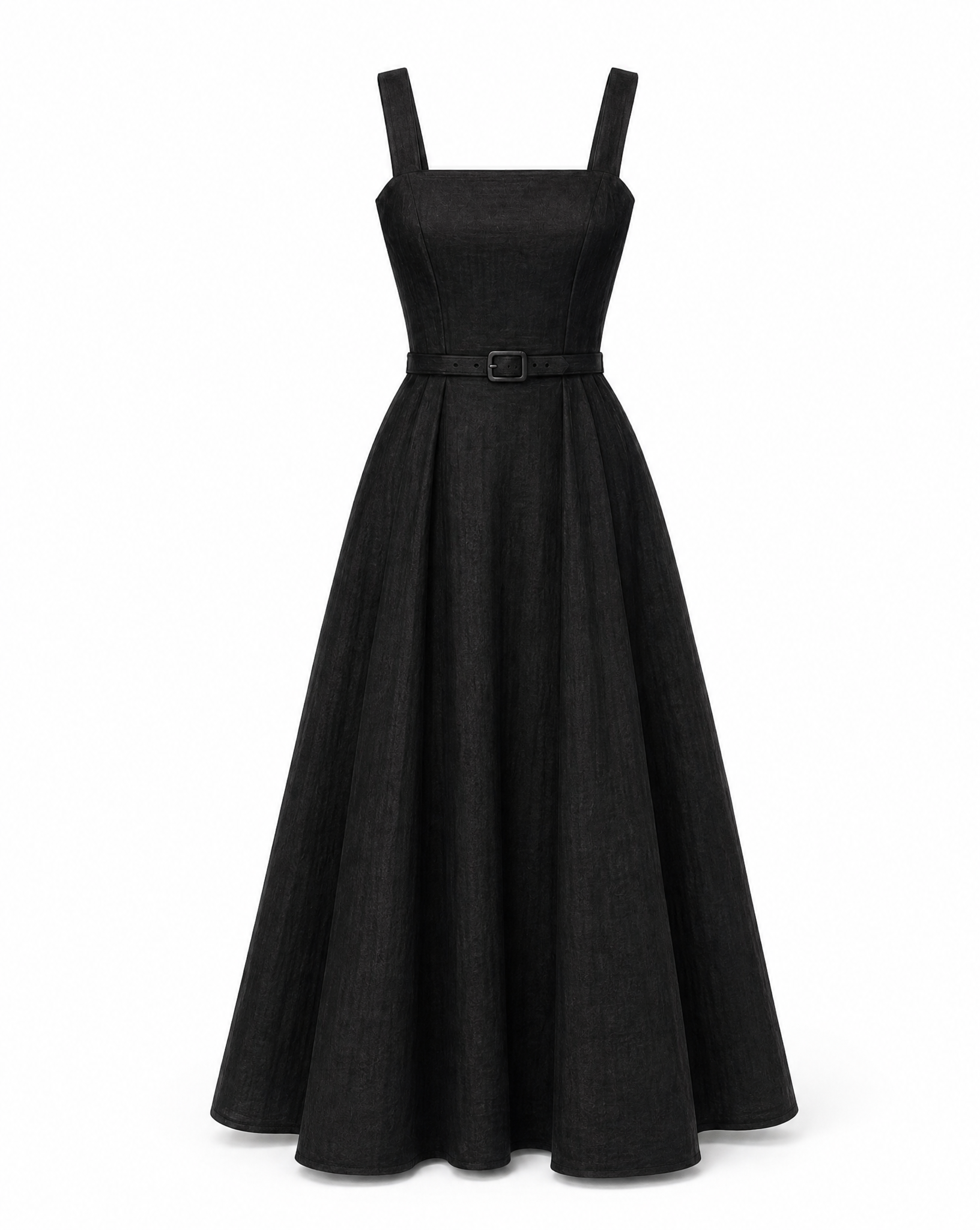 The Foxglove Linen Maxi Dress with a Square Neck