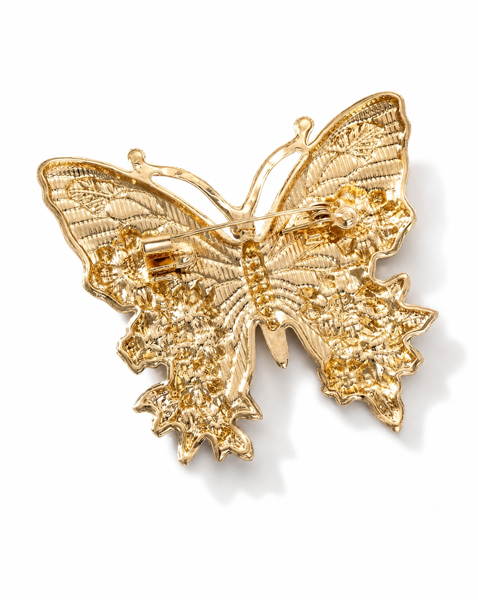 Butterfly Brooch with Blue Details