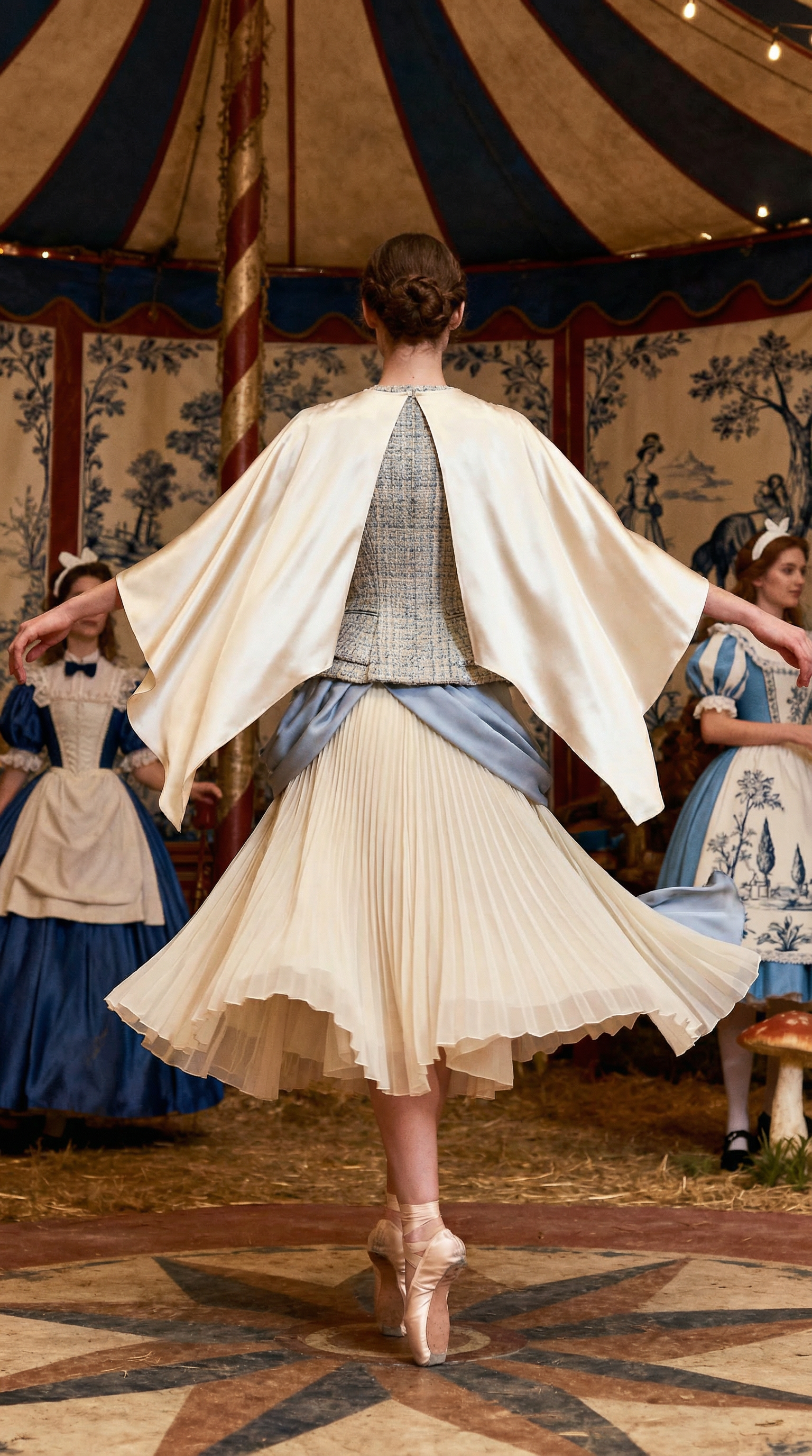 Tailored Tweed Blazer & Pleated Skirt Co-Ord