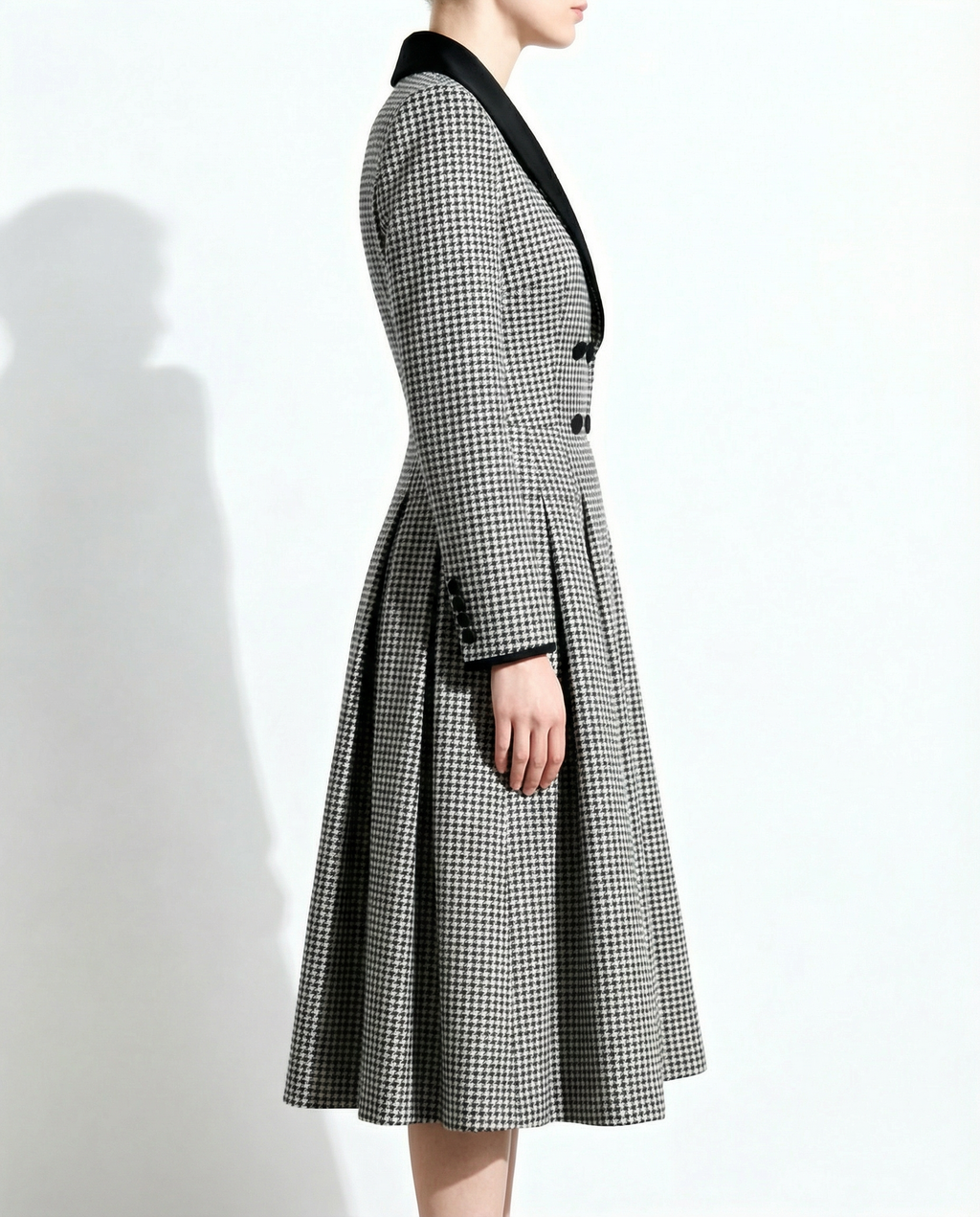 Houndtooth Coat Dress