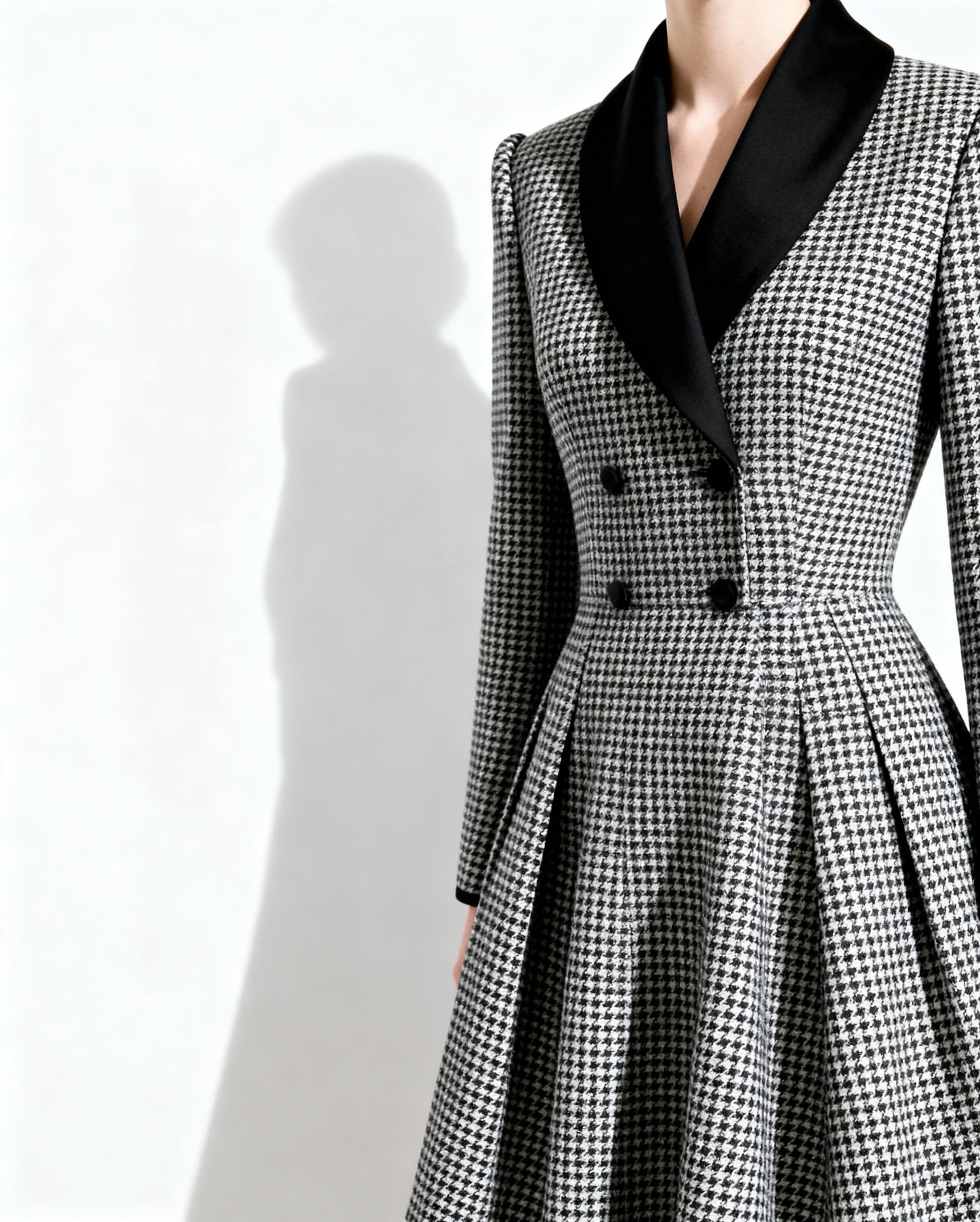 Houndtooth Coat Dress