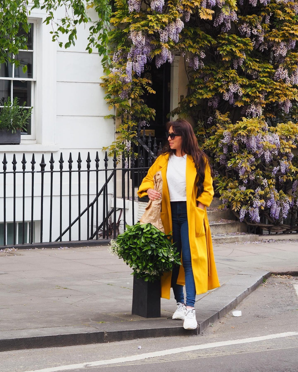 Oversized Mustard Wool Coat