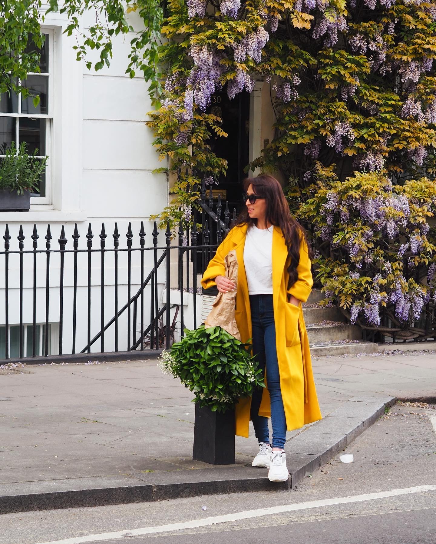 Oversized Mustard Wool Coat