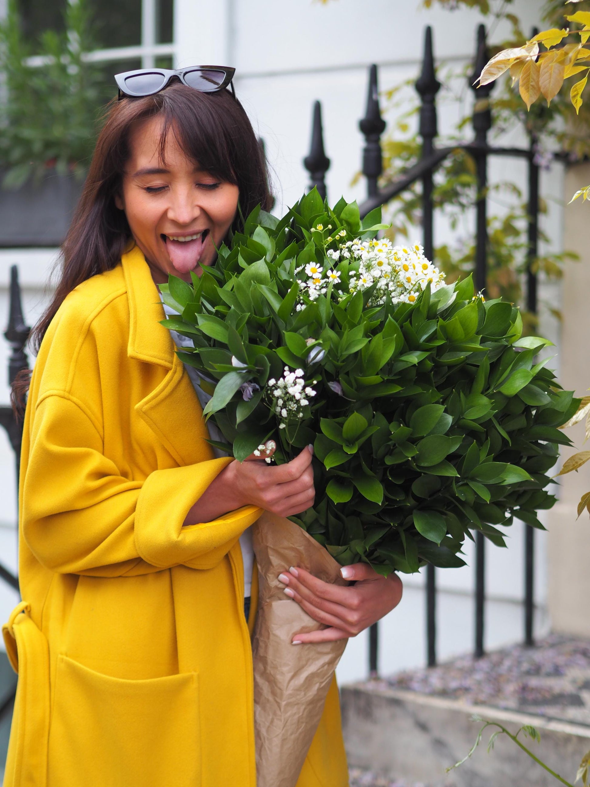 Oversized Mustard Wool Coat