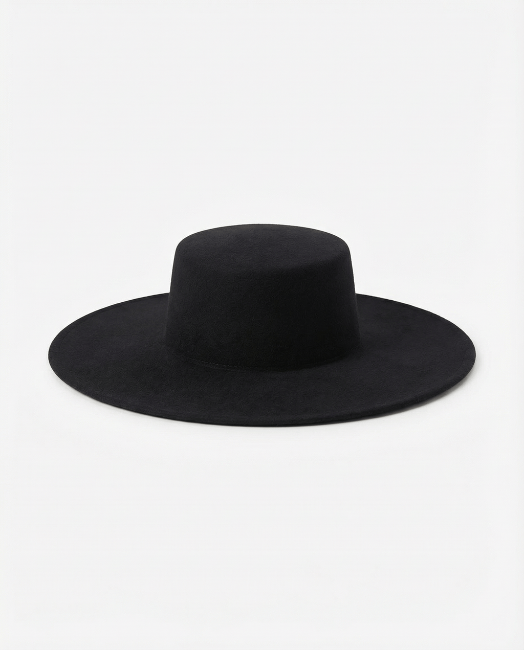 Medium Brim Boater Hat with Ties - 100% Wool