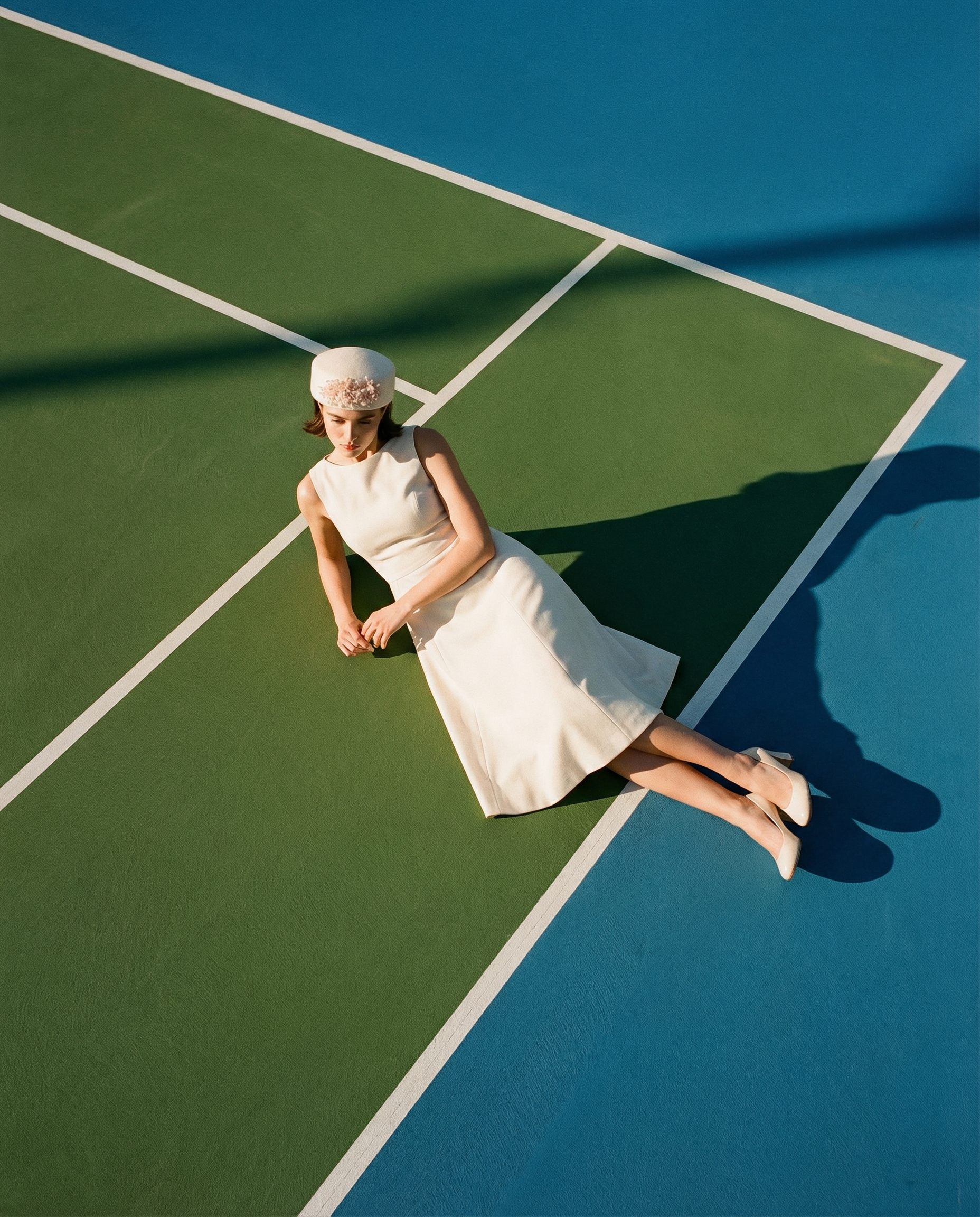 Structured Pillbox Hat with Miniature Acrylic Flowers and Faux Pearls 100% Wool Adjustable