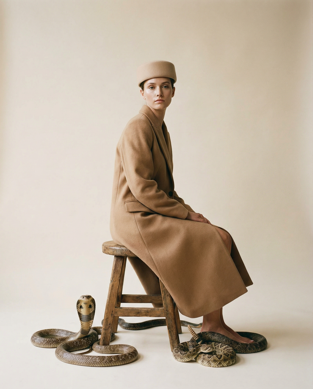 Pillbox Hat 100% Wool