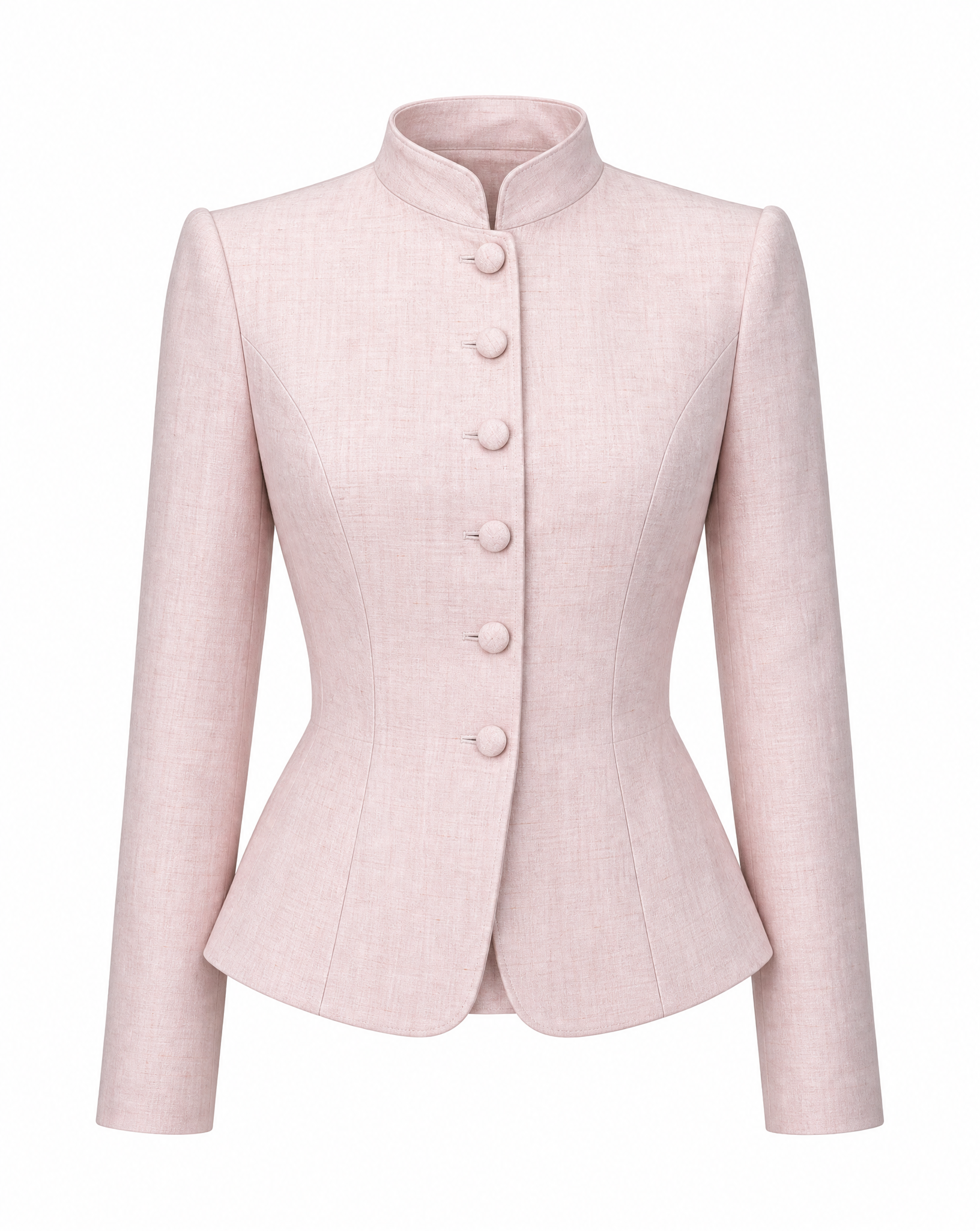 Structured Linen New Look Jacket in Blush Pink