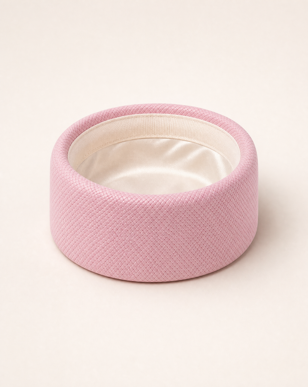 Straw Pillbox Hat in Pink Cherry Blossom
