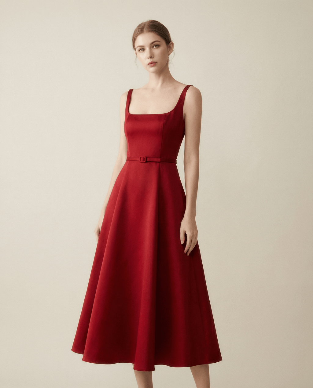 Ärmelloses Swing-Skaterkleid im Fit and Flare-Stil - Lera Black