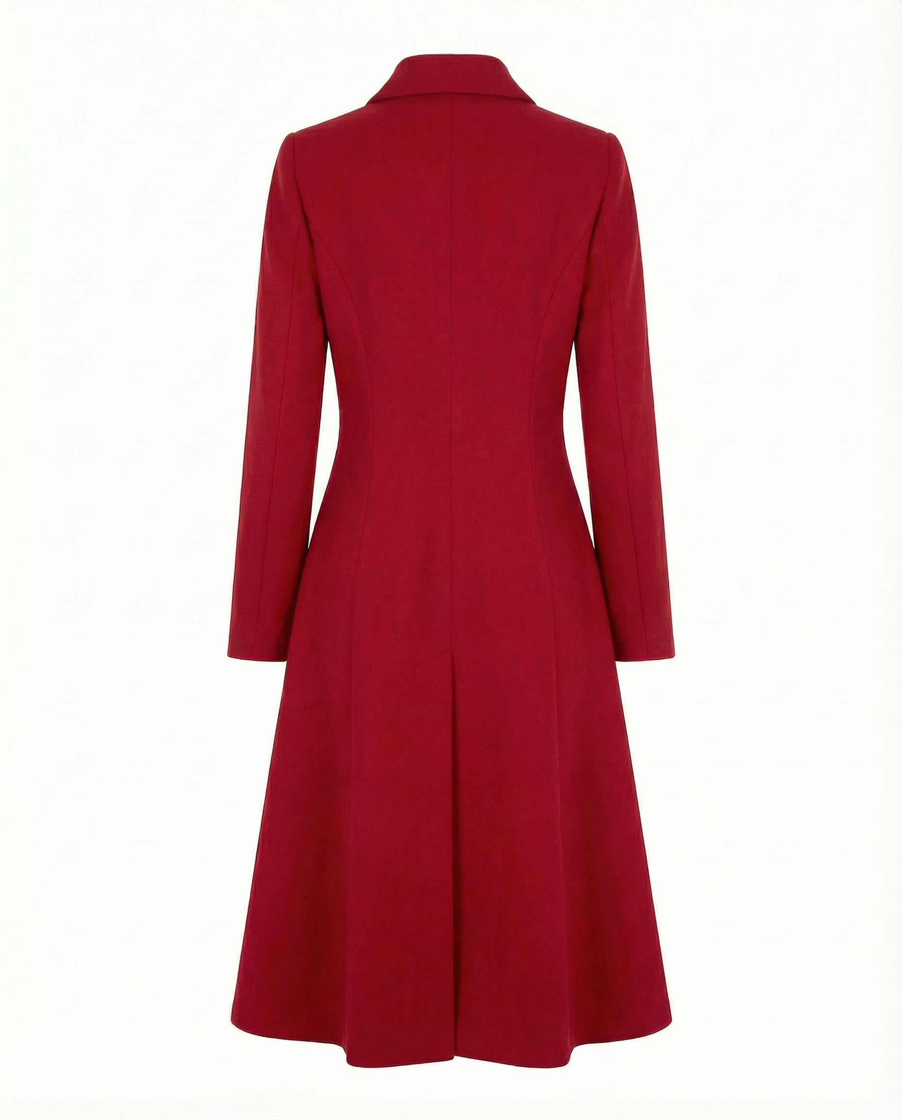 Tailored Red Wool Coat Dress