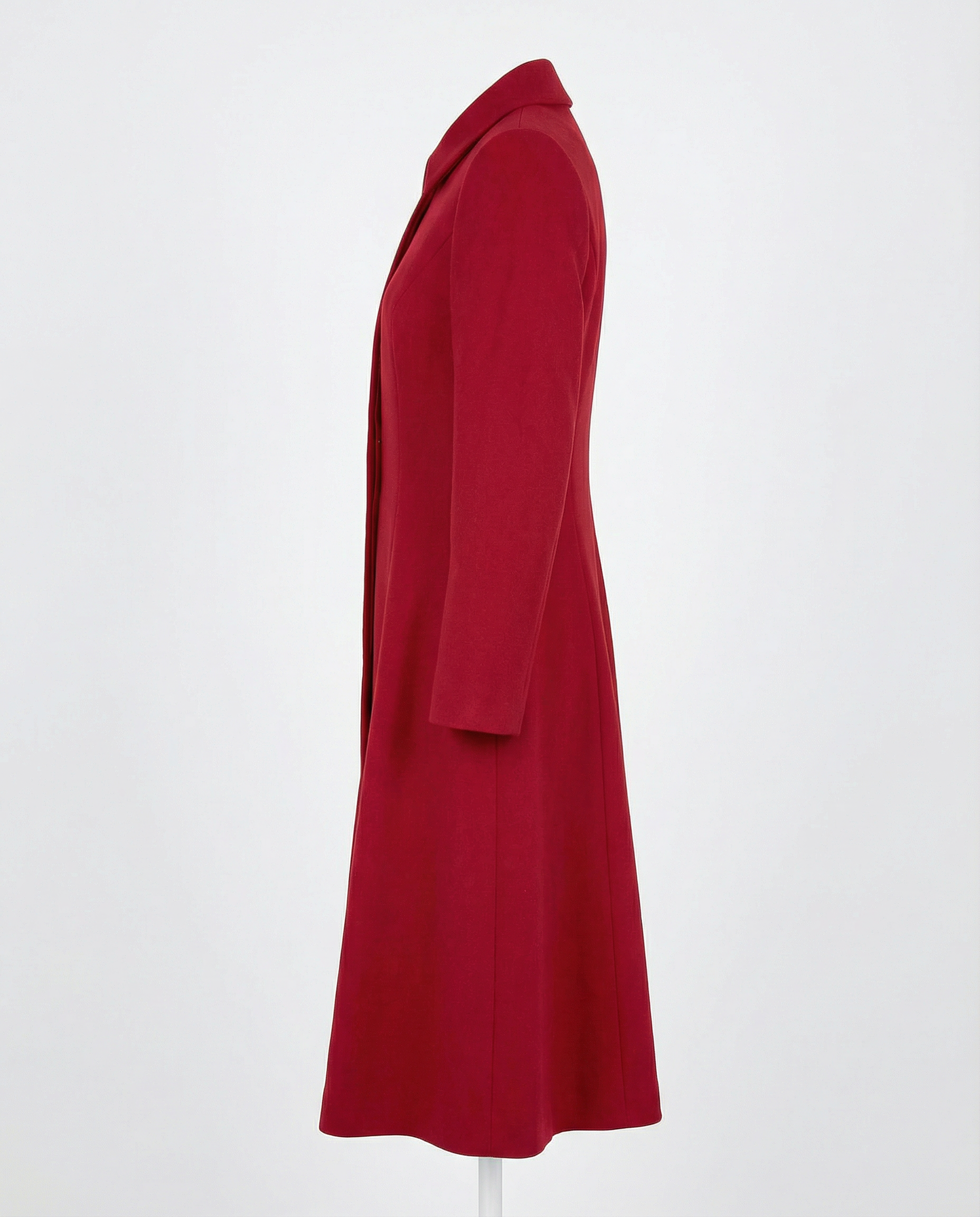 Tailored Red Wool Coat Dress