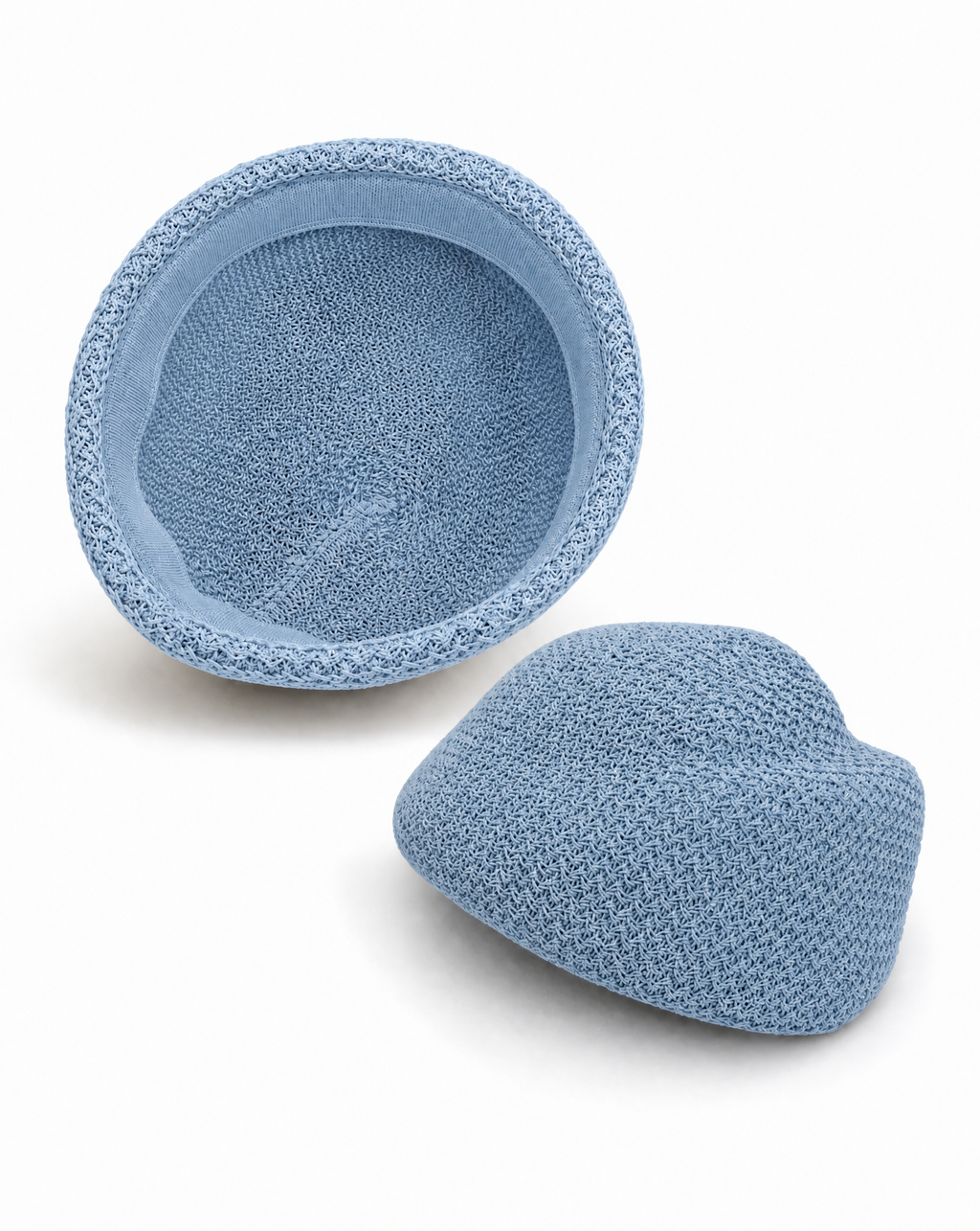 The Kensington Crochet Pillbox in Powder Blue