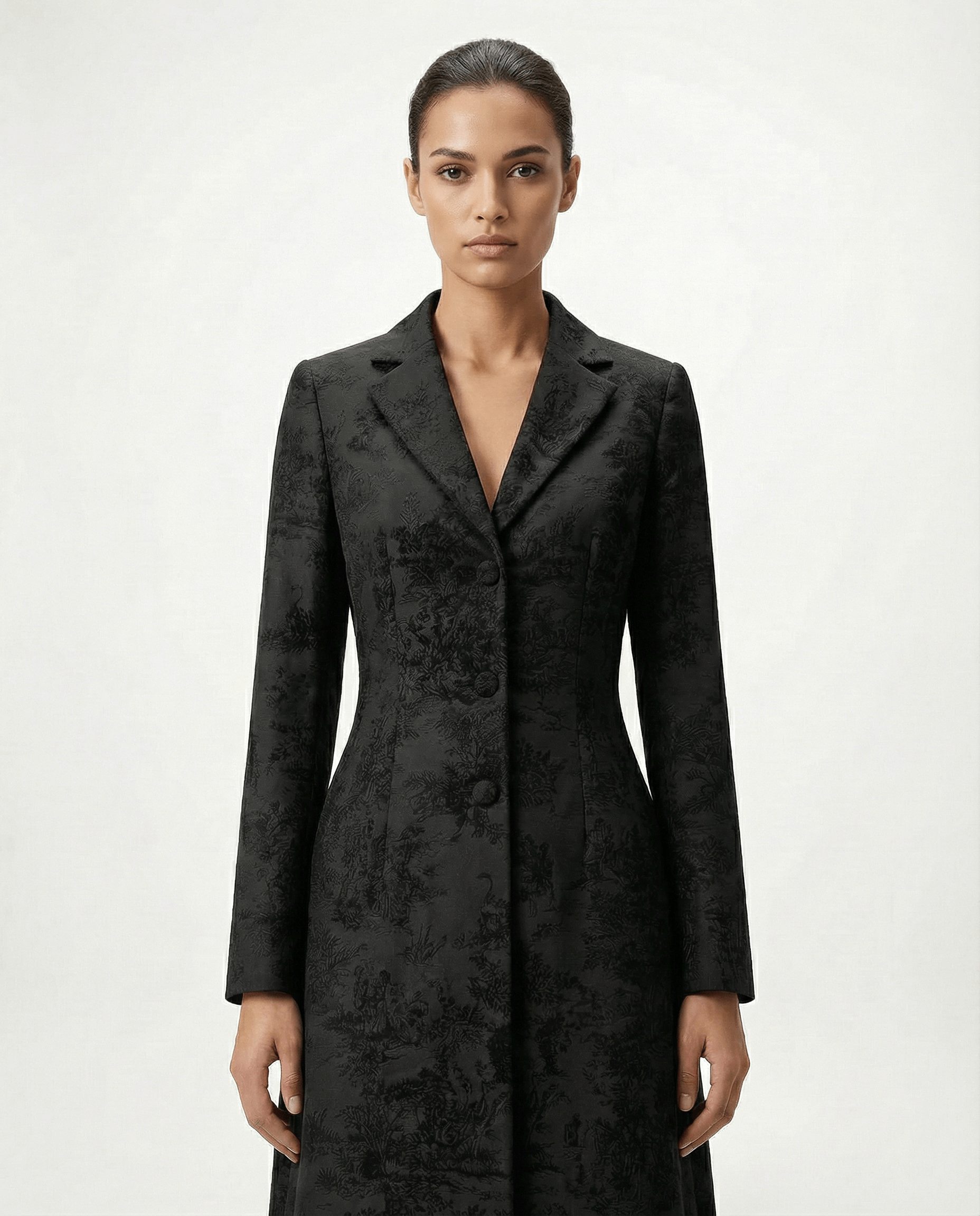 Tailored Coat Dress - Silk Jacquard