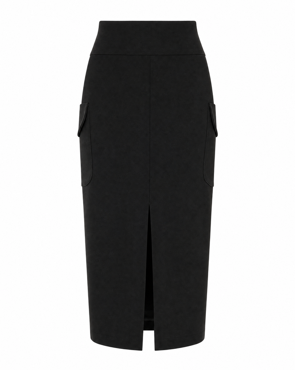 Tailored Midaxi Pencil Skirt with Statement Patch Pockets