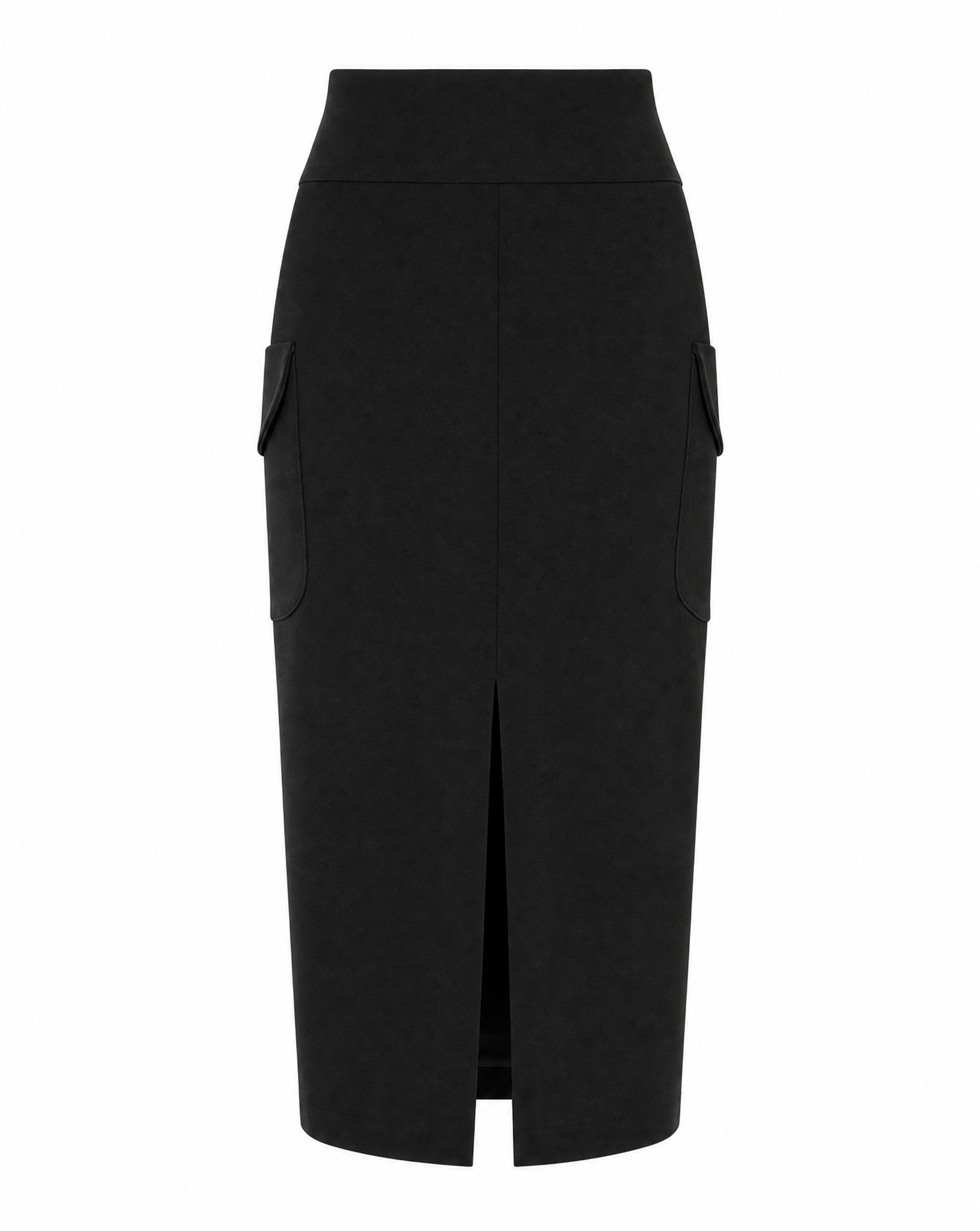 Tailored Midaxi Pencil Skirt with Statement Patch Pockets